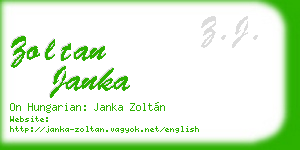 zoltan janka business card